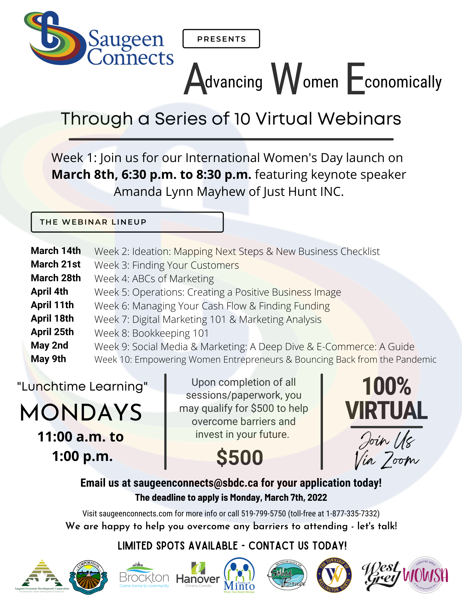 Saugeen Connects Advancing Women Economically Series
