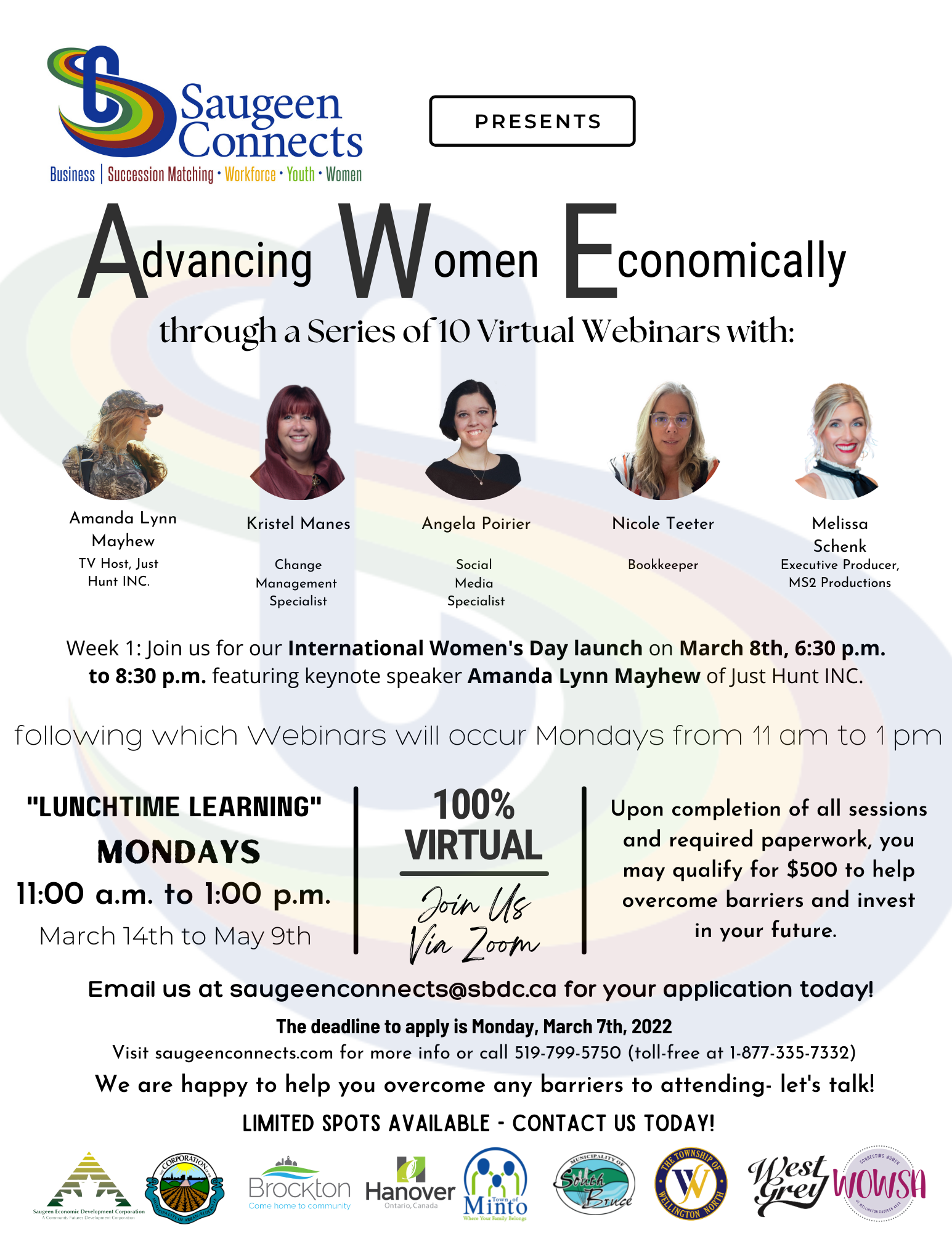 Saugeen Connects Advancing Women Economically Series