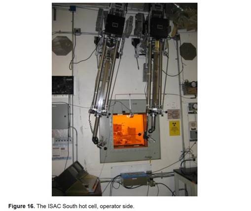 image of the ISAC South hot cell, from the operator side