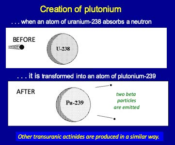 visualization of the creation of plutonium