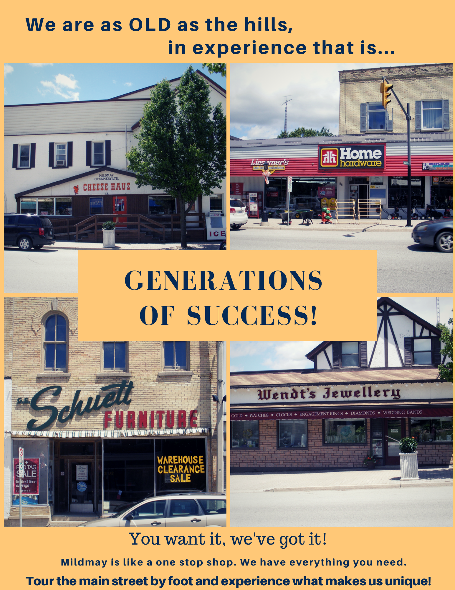 Poster of generational businesses in South bruce