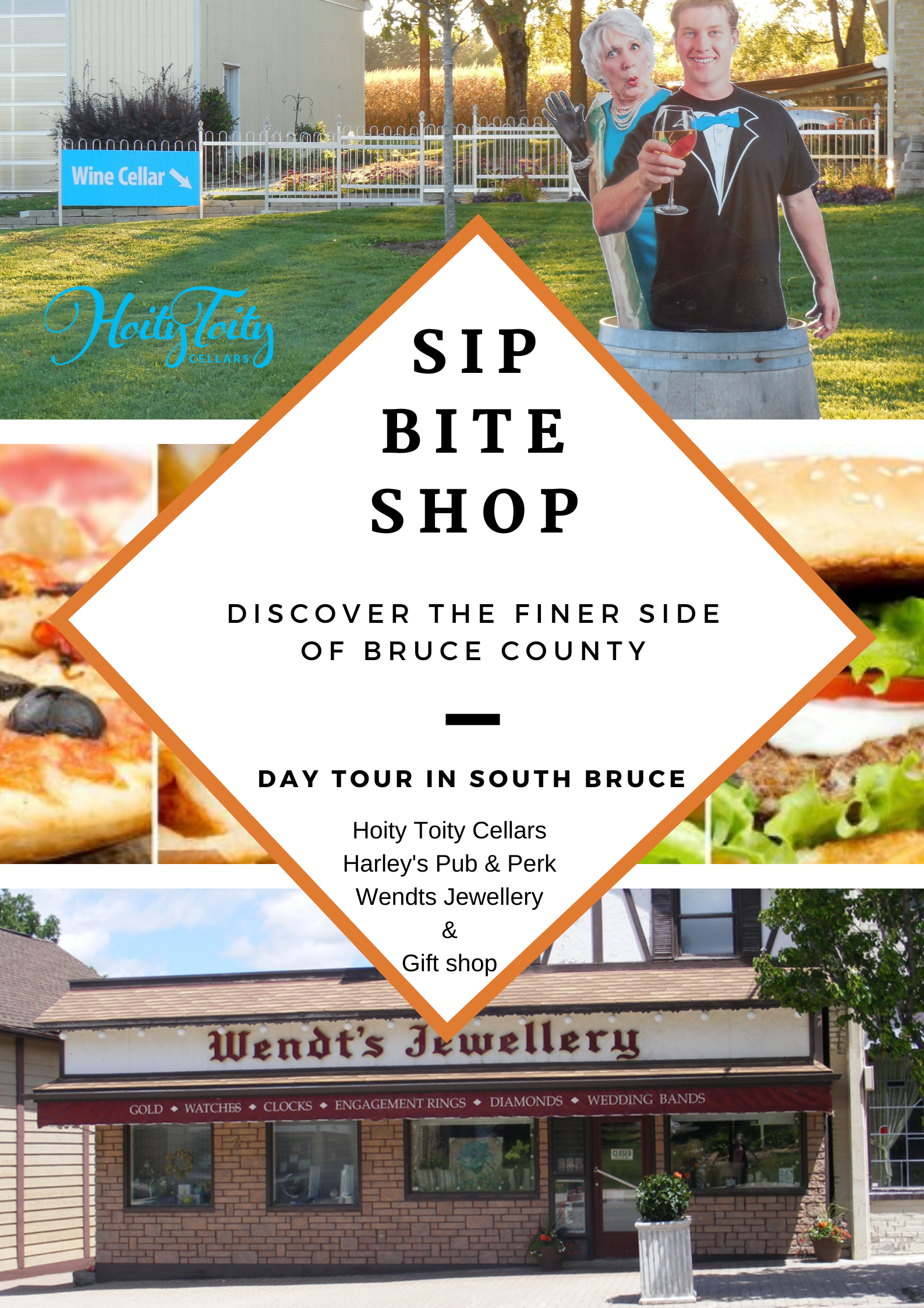 Sip, Bite and Shop poster