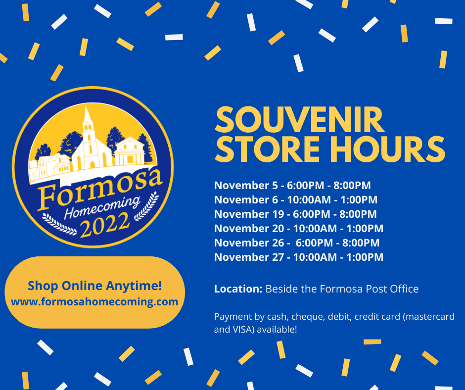 Formosa Homecoming Souvenir Hours