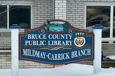 Exterior sign of the Mildmay Library