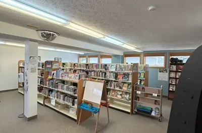 bookcases at the Mildmay Library